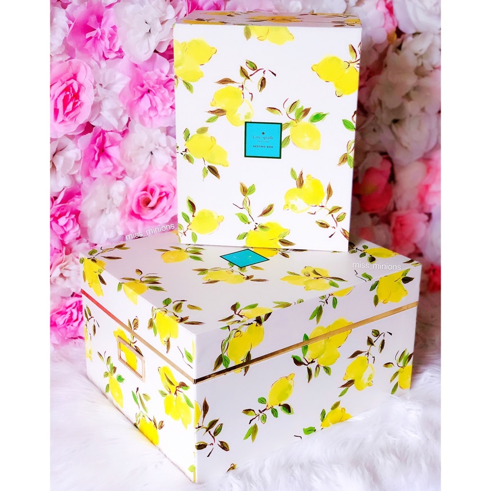 Kate Spade Lemon Nesting Storage Box - Picture 8 of 8